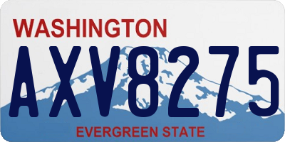 WA license plate AXV8275