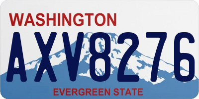 WA license plate AXV8276