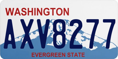 WA license plate AXV8277