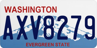 WA license plate AXV8279