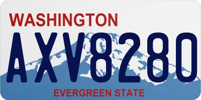WA license plate AXV8280