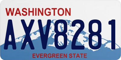 WA license plate AXV8281