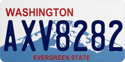 WA license plate AXV8282