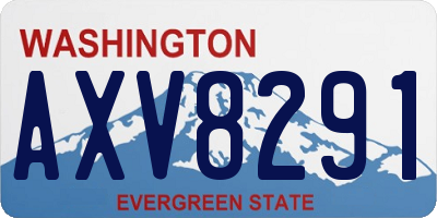 WA license plate AXV8291