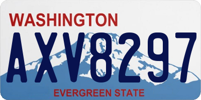 WA license plate AXV8297
