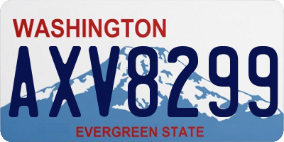 WA license plate AXV8299
