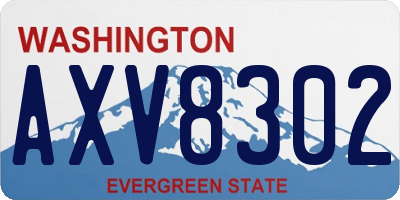 WA license plate AXV8302