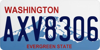 WA license plate AXV8306