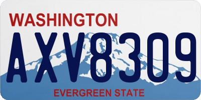 WA license plate AXV8309