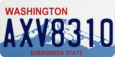 WA license plate AXV8310