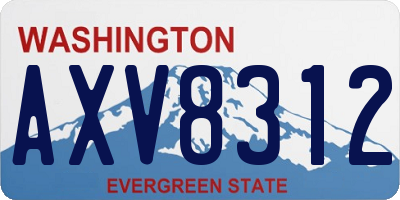 WA license plate AXV8312