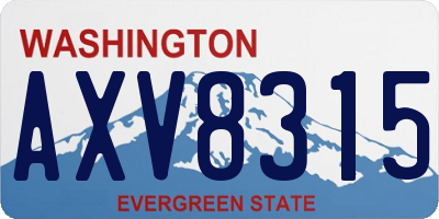 WA license plate AXV8315