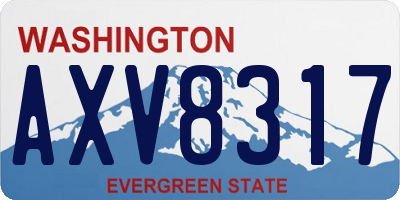 WA license plate AXV8317