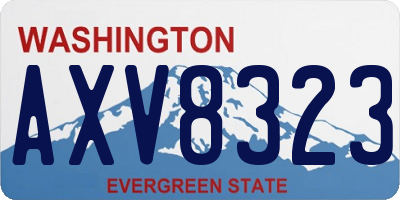 WA license plate AXV8323