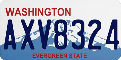 WA license plate AXV8324