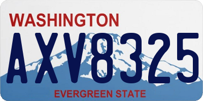 WA license plate AXV8325
