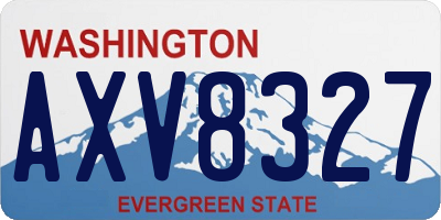 WA license plate AXV8327