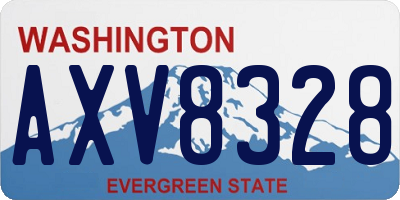 WA license plate AXV8328