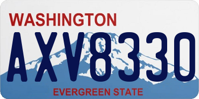 WA license plate AXV8330