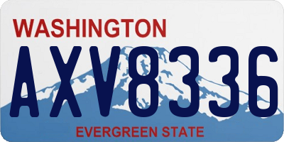 WA license plate AXV8336