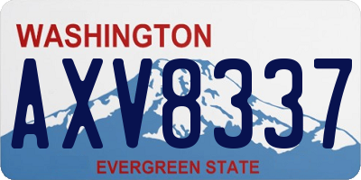 WA license plate AXV8337