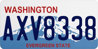 WA license plate AXV8338