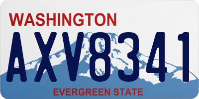 WA license plate AXV8341