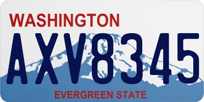 WA license plate AXV8345