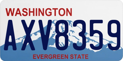 WA license plate AXV8359
