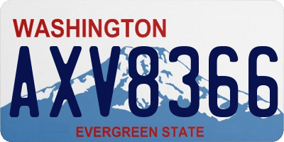 WA license plate AXV8366