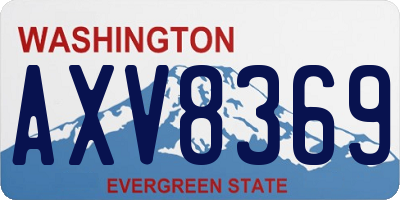 WA license plate AXV8369