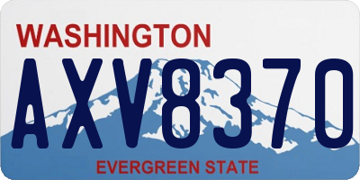 WA license plate AXV8370