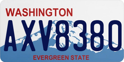 WA license plate AXV8380