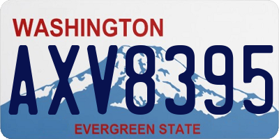 WA license plate AXV8395
