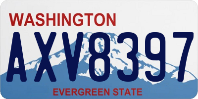 WA license plate AXV8397