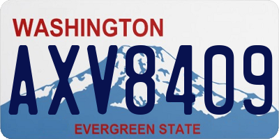 WA license plate AXV8409