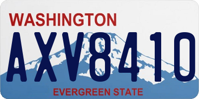 WA license plate AXV8410