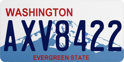 WA license plate AXV8422