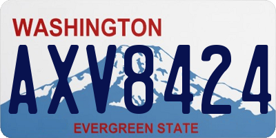 WA license plate AXV8424