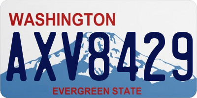 WA license plate AXV8429
