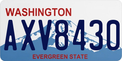 WA license plate AXV8430