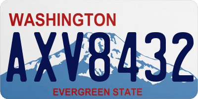 WA license plate AXV8432