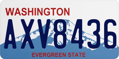 WA license plate AXV8436