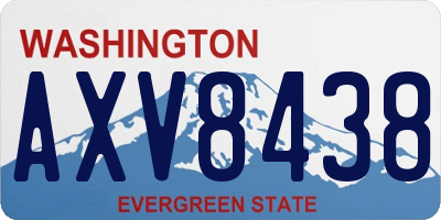 WA license plate AXV8438