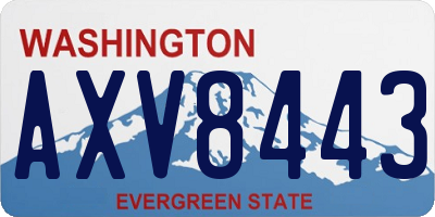 WA license plate AXV8443