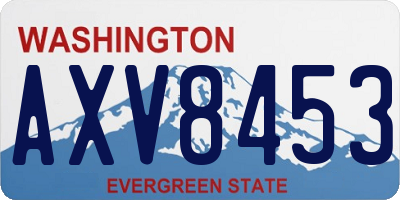 WA license plate AXV8453