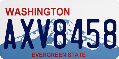 WA license plate AXV8458