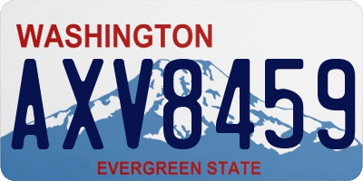 WA license plate AXV8459