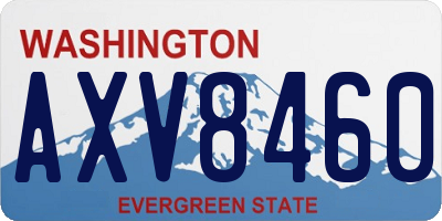 WA license plate AXV8460