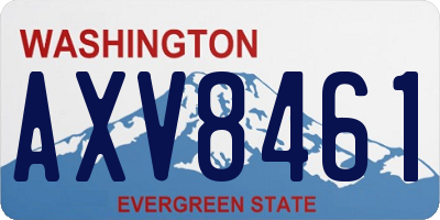 WA license plate AXV8461